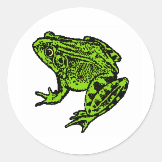 Rond Sticker à la grenouille (Devant)