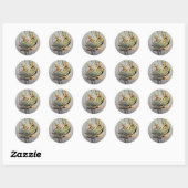 Rond Sticker à la grenouille (Feuille)