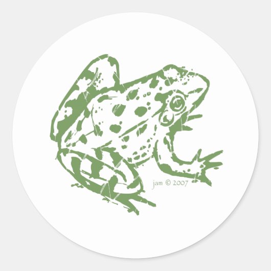 Rond Sticker à la grenouille (Devant)
