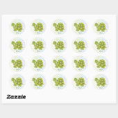 Rond Sticker à la tortue pop ! (Feuille)