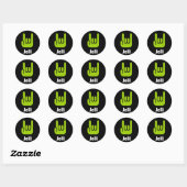Rond Sticker à mains rocheuses - Noir (Feuille)