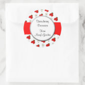 Rond Sticker à Motif de fraises personnalisé (Sac)