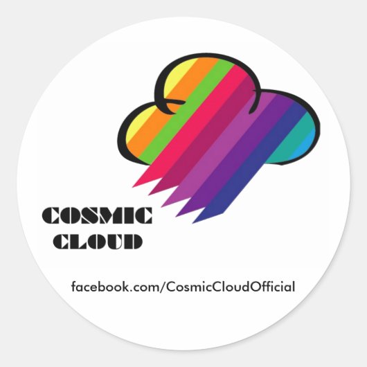 Rond Sticker à nuages cosmiques (Devant)