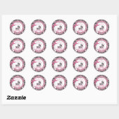 Rond Sticker à objets sauvages 2 (Feuille)