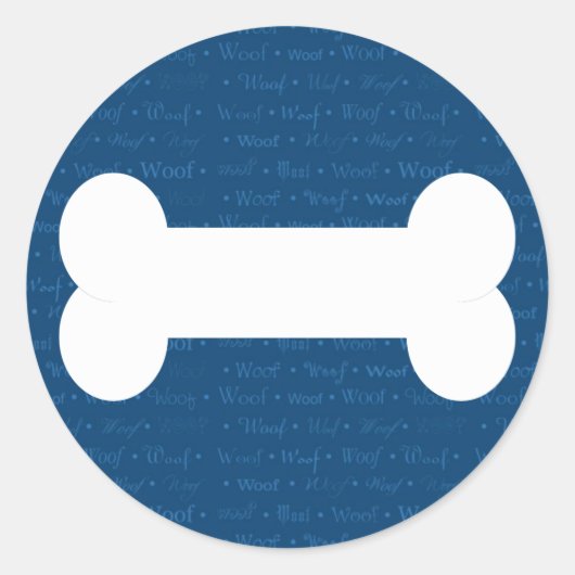 Rond Sticker à os de chien (Devant)