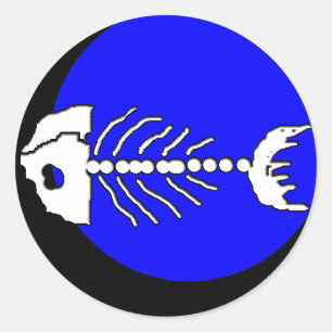 Rond Sticker à os de poisson