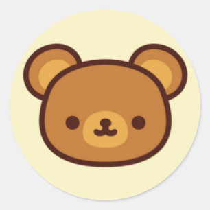 Rond Sticker à ours mignon Kawaii