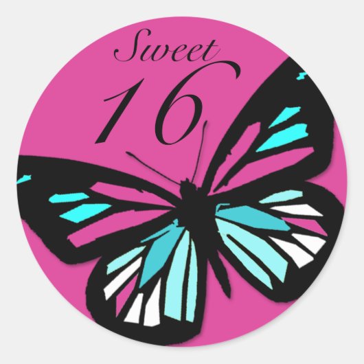 Rond Sticker à papillon doux 16 correspondant (Devant)