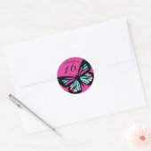 Rond Sticker à papillon doux 16 correspondant (Enveloppe)
