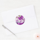 Rond Sticker à papillon mauve (Enveloppe)