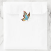 Rond Sticker à papillon Swallowtail/Bleu (Sac)