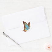 Rond Sticker à papillon Swallowtail/Bleu (Enveloppe)