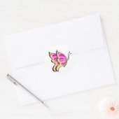 Rond Sticker à papillon Swallowtail/rose (Enveloppe)