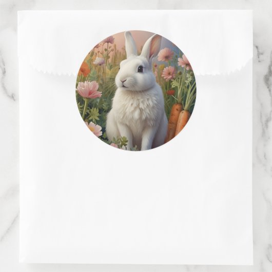 Rond Sticker à patchs de lapin et de carottes Blossom (Sac)