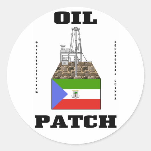 Rond Sticker à patchs pétrole de Guinée équatoriale, ca (Devant)