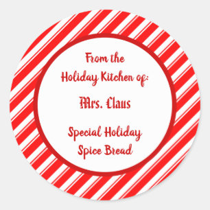 Rond Sticker à pâtisserie personnalisée à rayures de me