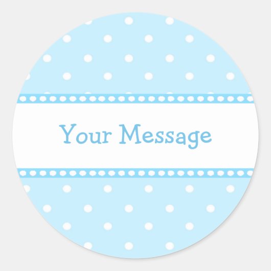 Rond Sticker à points bleus (Devant)