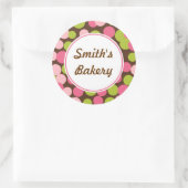 Rond Sticker à points de citron à fraise personnalisés (Sac)