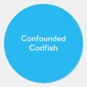 Rond Sticker à poisson-codé (Devant)