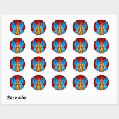Rond Sticker à poitrine à papillon (Feuille)