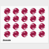 Rond Sticker à réponse Faire-part de mariage papillon (Feuille)