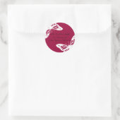 Rond Sticker à réponse Faire-part de mariage papillon (Sac)