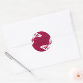 Rond Sticker à réponse Faire-part de mariage papillon (Enveloppe)