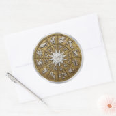 Rond Sticker à roulettes Zodiac en laiton (Enveloppe)