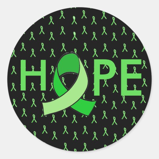 Rond Sticker à ruban pour la maladie de HOPE Lyme (Devant)