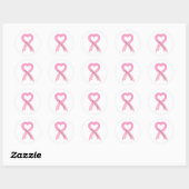 Rond Sticker à ruban rose survivant de 5 ans (Feuille)