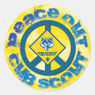Rond Sticker à scouts pour le club Peace Out