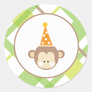 Rond Sticker à singe