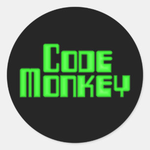 Rond Sticker à singe de code