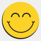 Rond Sticker à sourire tendance (Devant)