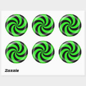Rond Sticker à spirale pour Halloween (Feuille)