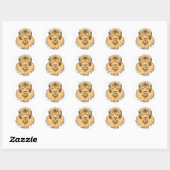 Rond Sticker à tête de lion (Feuille)
