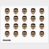 Rond Sticker à tête Lockergnome (Feuille)