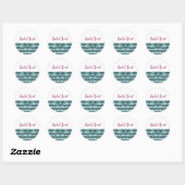 Rond Sticker à texture cactus vert (Feuille)