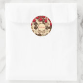 Rond Sticker à thème de Noël au Merci (Sac)