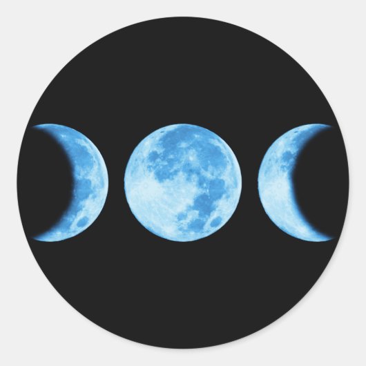 Rond Sticker à trois phases de lune (Devant)