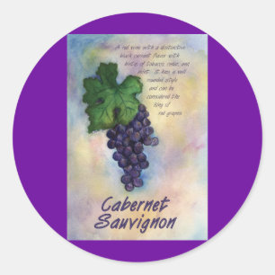Rond Sticker à vin Cabernet Sauvignon
