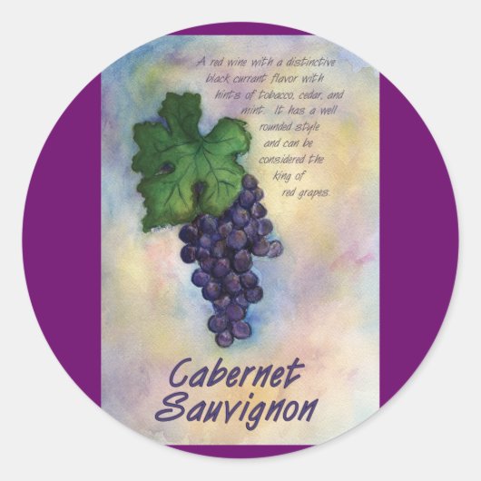 Rond Sticker à vin Cabernet Sauvignon (Devant)