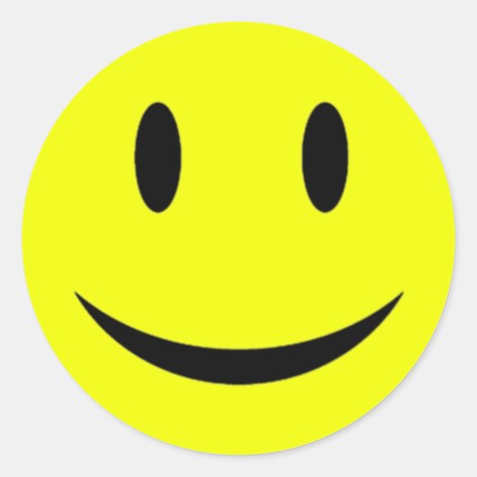Rond Sticker à visage jaune (Devant)