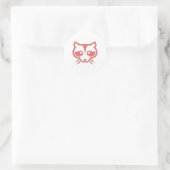 Rond Sticker à visage raccoon (Sac)
