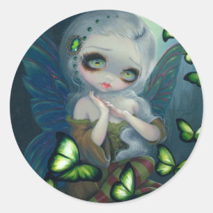 Rond Sticker "Absinthe Butterflies"