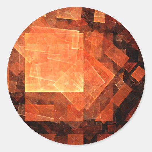Rond Sticker Abstrait Arrondi Lumière (Devant)