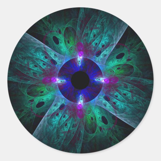 Rond Sticker Abstrait Art Round (Devant)