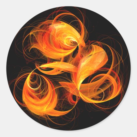 Rond Sticker Abstrait Art Round (Devant)