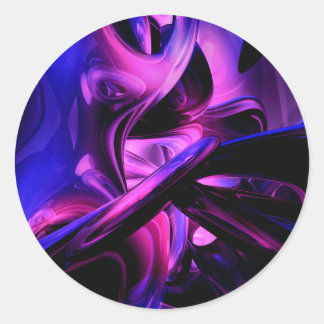 Rond Sticker Abstrait Passions fluorescentes