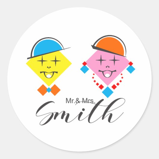 Rond Sticker / Adesivo Mr. & Mrs. Smith (Devant)